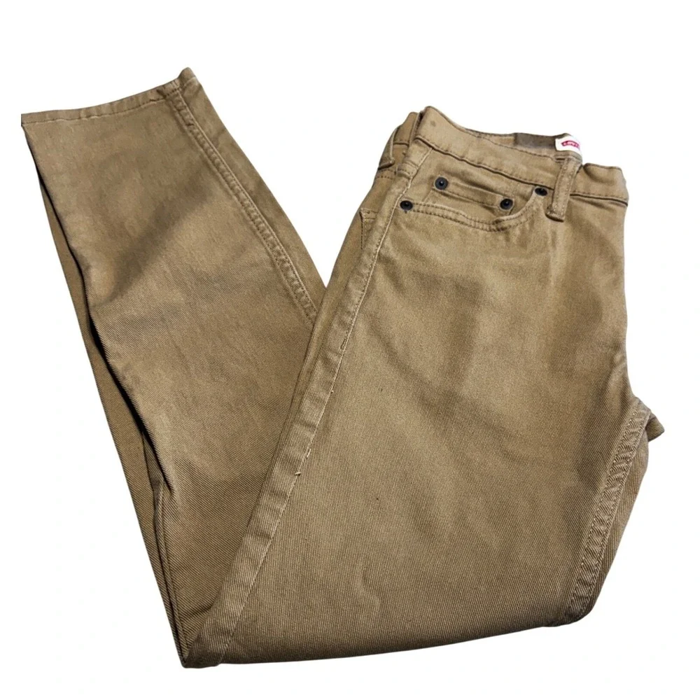 Levis 510 Skinny Kids Jeans Tan Khaki Stretch‎  Size 14 Reg W27 L27 55110-2119